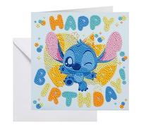 CRYSTAL ART Stitch Birthday Card 18x18cm Kit Craft Buddy