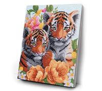 CRYSTAL ART Tigers Canvas Kit 40x50cm Craft Buddy