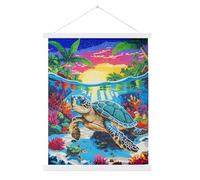 CRYSTAL ART Tropical Turtle Paradise Scroll Kit 40x50cm Craft Buddy
