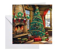 CRYSTAL ART Winter Warmth Card 18x18cm Kit Craft Buddy Christmas