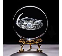 Crystal Ball 60mm 3D Carving Crystal Ball Paperweight with Stand Healing Meditation Glass Sphere Fengshui Home Decor Ornaments Lotus Flower(I)