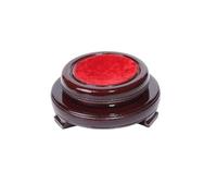 Crystal Ball Base Stand,Ostrich Egg Gourd Goose Egg Duck Egg Crafts Display Stand,Double Layer Wooden Red Three Legs Base,Can Rotate 360 Degrees,Fashion,Multipurpose,For Interior Decoration (5.6cm)