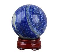 Crystal Ball， Blues Quartz Crystal Ball with Stand,Natural Lapis Lazuli Sphere Gemstone Decorative,60~65mm(65~70mm)