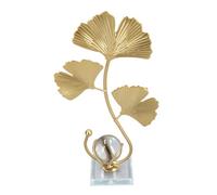 Crystal Ball, Decorative Balls for Bowls Home Decoration Metal Leaf Crystal Ball Ornament Iron Leaf Crystal Ball Decor Decorative for Dining Room Living Room Office Centerpiece