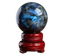 Crystal Ball， Decorative Stone Sphere Ball Orbs for Feng Shui Meditation Divination Art,9~10cm(8~8.5cm)