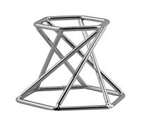 Crystal-Ball Display Stand Hexagon Iron Display Stand Metal Display Stand For Crystal/Glass/Lens Ball Decor Glass Ball Base Divination Photography Lensball Base(Silver)