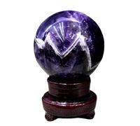 Crystal Ball， Dream Amethyst Crystal Ball for Divination/Chakra Balance/Yoga/Home(Diameter 2.8")