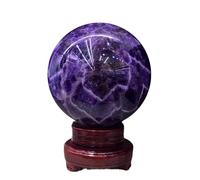 Crystal Ball Exquisite Natural Amethyst Ball Ornaments Desktop Ornaments Office Living Room Study TV Cabinet Feng Shui Home Decorations,3.14in