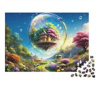 Crystal Ball Garden Jigsaw Puzzles 1000Pc Recyclable Material Magical Fantasy Art Senior Puzzles Impossible Hard Difficult Challenging Educational Game for Men 52x38cm/1000pcs