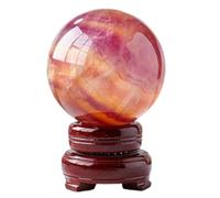 Crystal Ball Home Decoration Gemstone Crystals Balls Watermelon Fluorite Sphere Rainbow Purple,50~60mm Gemstone Stone