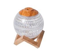 Crystal Ball Humidifier with LED Night Light | Ultrasonic Cool Mist USB Air Humidifier for Bedroom, Office & Desk | Colour Changing Ambient Lamp Aroma Diffuser Decor