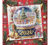 Crystal Ball Jigsaw Puzzles Christmas, 2026 Fun Challenging Christmas Puzzles, Paper Jigsaw Art Craft Decor Games for Beginner Family Activity Men Women Adults Children