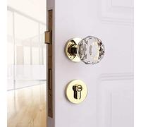 Crystal Ball Lock/Diamond Shape Brass Door Knobs Lock Rotation Lock Handle with Key for Bedrooms Living Rooms Bathrooms (Color : C),Door lock