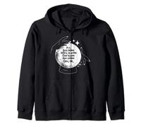 Crystal Ball Occult Witch Goth Pastel Goth Tarot Moon Zip Hoodie