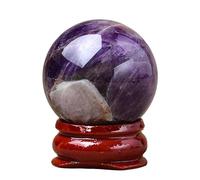 Crystal Ball Ornaments Dreamy Amethyst Quartz Gemstone Sphere for, Home Decoration Divination,100mm Gemstone Stone