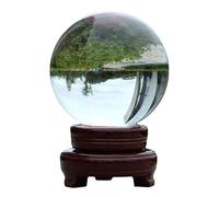 Crystal Ball Ornaments Transparent Crystal Base Crafts Crystal Light Ball Glass Ball,9cm