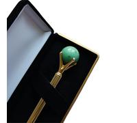 Crystal Ball Pen (1pc), Crystal Pens, Gold Writing Pens For Journal, Available in 10 Crystals, Crystal Sphere, Amethyst, Rose Quartz, Opal, Green Aventurine, Sodalite (Green Aventurine (Prosperity))