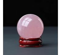 Crystal Ball Rose Quartz Magic Sphere Ornament for Decoration, Scrying,Feng Shui,Home Desk Decor,Precious Gifts,140mm