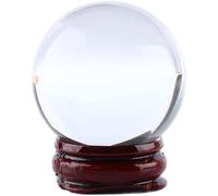 Crystal Ball Set K9 Color Colorful Transparent Land Stand Decoration/Fortune Goods/Gift/Photograph Accessories/Props Applicable Magic,150mm