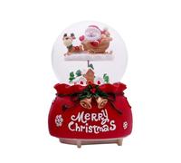 Crystal Ball Snow Lights, Christmas Music Box Ornament, Santa And An Elk Musical Box, Color Change Battery Operated Lighted Tabletop Crystal Ball Lanterns For Christmas, Thanksgiving