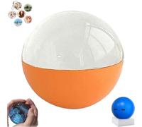 Crystal Ball Video Player, 2.7 Inch Digital Display Personalized Video Photo Album, Customizable Light-Up Sphere for Anniversary Birthday Wedding Gifts, DIY 3D Memory Sphere (Orange)