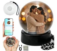 Crystal Ball Video Player, 3D Memory Orb Ball, Memory Sphere Lamp with Sound, Supports WiFi, Uploadable Videos & Photos, Personalised Gifts for Women Girlfriend Valentine's Day Birthday Anniversary