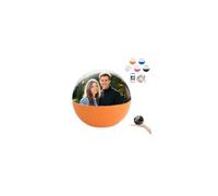 Crystal Ball Video Player, 3D Ultrasound Crystal Ball Digital Photo Album, Personalized Digital Display Sphere Picture Frames, Unique Memory Gifts for Anniversary, Wedding, Birthday (Orange)