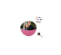 Crystal Ball Video Player, 3D Ultrasound Crystal Ball Digital Photo Album, Personalized Digital Display Sphere Picture Frames, Unique Memory Gifts for Anniversary, Wedding, Birthday (Pink)