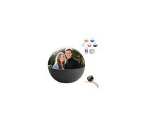 Crystal Ball Video Player, 3D Ultrasound Crystal Ball Digital Photo Album, Personalized Digital Display Sphere Picture Frames, Unique Memory Gifts for Anniversary, Wedding, Birthday (Black)