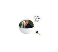 Crystal Ball Video Player, 3D Ultrasound Crystal Ball Digital Photo Album, Personalized Digital Display Sphere Picture Frames, Unique Memory Gifts for Anniversary, Wedding, Birthday (White)