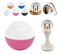 Crystal Ball Video Player - Digital Memory Orb Lamp with 4GB Memory, Personalized Uploadable Videos/Photos 3D Ultrasound Sphere, Custom Gift for Anniversary/Birthday/Wedding (Pink Crystal ball)