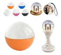 Crystal Ball Video Player - Digital Memory Orb Lamp with 4GB Memory, Personalized Uploadable Videos/Photos 3D Ultrasound Sphere, Custom Gift for Anniversary/Birthday/Wedding (Orange Crystal ball)