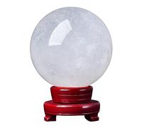 Crystal Ball White Clear Quartz Gemstone with Stand Home Decor Prosperous Love Invite Wealth Wishing,70mm