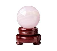 Crystal Ball with Base Crystal Ball Glass Round Ball Fortune Telling Feng Shui Figurine Object (),70~75mm