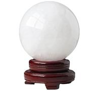 Crystal Ball with Stand Decorative Glass Ball Fortune Teller Mystical Quartz Ball for Fengshui, Crystal, Divination Sphere, Home Decoration,80mm