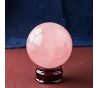 Crystal Ball, with Wooden Stand, Round Stone Ornament,30mm Gemstone Stone