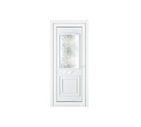 Crystal Balmoral uPVC Front Door with 2 Panels & Large Glass (Left Hand) 920 x 2090mm - White