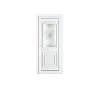 Crystal Balmoral uPVC Front Door with 2 Panels & Large Glass (Right Hand) 920 x 2090mm - White