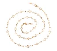 Crystal Beaded Eyeglass Chain, Stylish Adjustable Crystal Beaded Around Neck Eye Spectacle Glasses Chains Sunglasses Necklace String Strap Holder Hanger Lanyard Accessories Suitable for Women Men