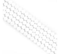 Crystal Beads for Jewellery Making - 45pcs White Jade, 8mm Round, Gemstone & Stone