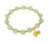 Crystal Beads Lotus Flower Pendant Hand Chain Traditional Chinese Style Accessories for Wedding Birthday