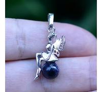 Crystal Beads Quartz Stone Pendant Smart Magic Fairy -Blue Sandstone