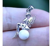 Crystal Beads Quartz Stone Pendant Smart Magic Fairy -White Turquoise