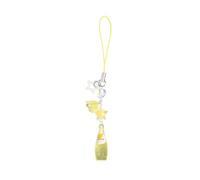 Crystal Beads Water Phone Chain Pendant Bag Accessories for Stylish Decoration and Unique Personalization (Yellow, 10cm)