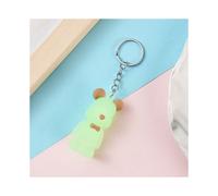 (Crystal Bear [Four-link Chain] Green) Cute crystal bear keychain doll creative crystal bow tie bear key pendant cartoon violent bear keychain