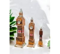 Crystal Big Ben With Clock London Soveniers Big Ben with Flag And Colourfull Light Englang Big Ben Clock Tower Decoration for Home, Office,3Colours Silver Black Rose Gold (Rose Gold, small)