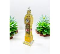 Crystal Big Ben With Clock London Soveniers Big ben with Flag And Colourfull Lights Englang Big Ben Clock Tower, Big Ben Tower Statue Decoration for Home And Office.4 colour 3 sizes (gold, medium)