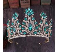Crystal Big Drop Bridal Tiaras Crown Rhinestone Pageant Diadem Headbands Wedding Hair Accessories Gold EN8