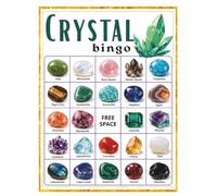 Crystal Bingo: 32-Player Geology Science and Rock Collecting Themed Party Games for Science Classrooms, Gemstone Enthusiasts, Rocks Collection Activities