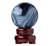 Crystal Black Sardonyx geode Ball Agate raw Stone Polished Home Decoration Ornaments,60~65mm Gemstone Stone